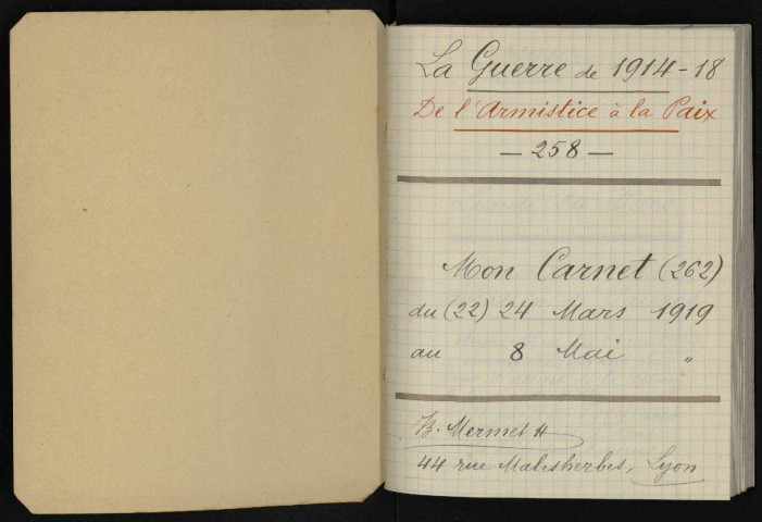 Carnet n°258.