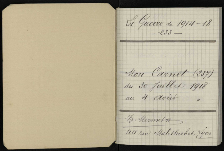 Carnet n°233.