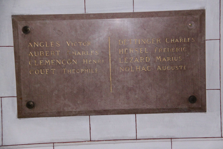 Plaque commémorative.
