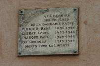 34 rue Louis-Loucheur, plaque commémorative.
