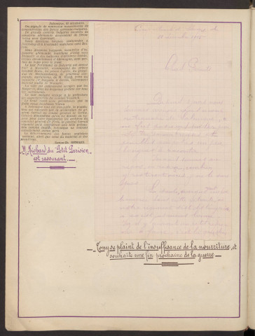 Dans le camp retranché de Salonique du mercredi 22 décembre 1915 au 28 mai 1916