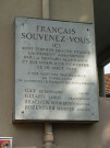 43 boulevard Ambroise-Paré, plaque commémorative.