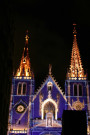 Église Saint-Nizier lors de la Fête des Lumières du 8 décembre 2006.