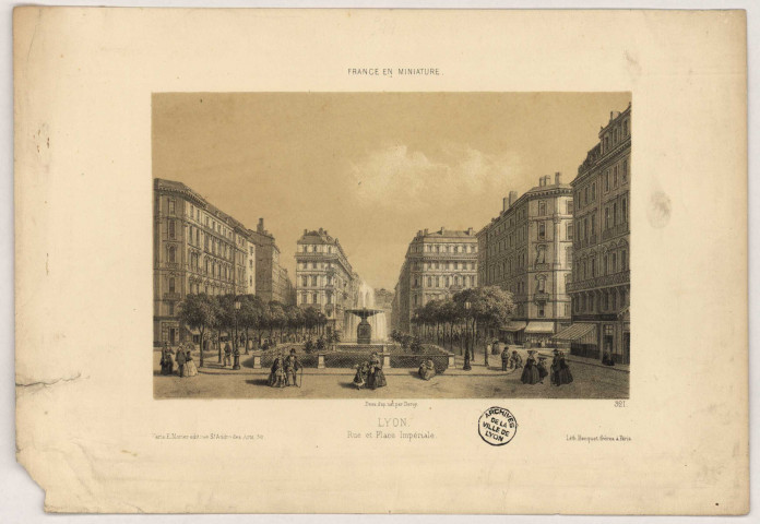 Lyon, rue et place Impériale.