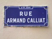 Plaque de rue.