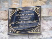 Plaque mémoriale "Au Chateaubrillant".