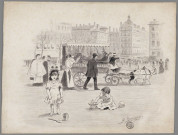 Place Bellecour, vers 1900.