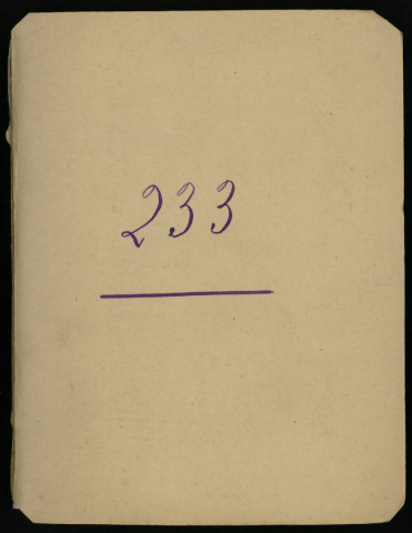 Carnet n°233.