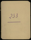 Carnet n°233.