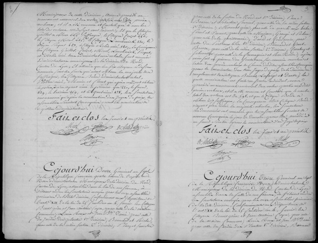 Séances du 11 germinal An VII au 16 fructidor An XIII.