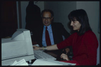 Portrait de Gilbert Michelin avec l'une de ses collaboratrices de la Mission projet d'entreprise.