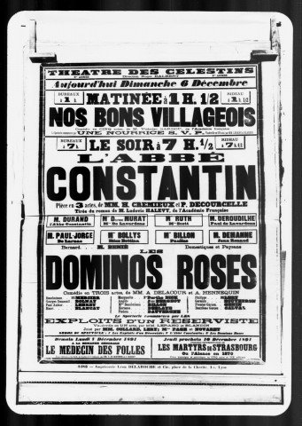 Dominos roses (Les) : comédie en trois actes. Auteurs : A. Delacour et A. Hennequin.