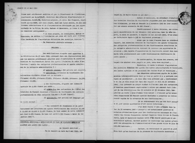 Séances du 12 mai 1944 au 8 mai 1945.