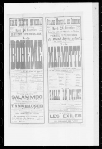 Bohème (La) : comédie lyrique en quatre actes. Compositeur : Ruggero Leoncavallo. (Grand-Théâtre).