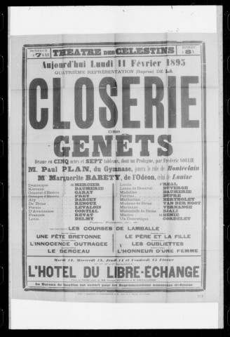 Closerie des genêts (La) : drame en cinq actes et sept tableaux dont un prologue. Auteur : Frédéric Soulie.
