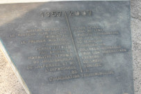 INSA, plaque en mémoire du cinquantenaire.