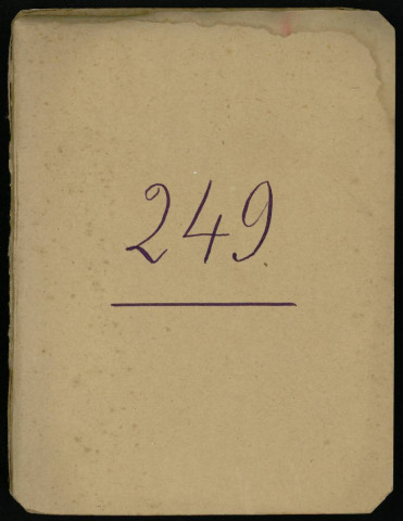 Carnet n°249.