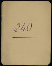 Carnet n°240.