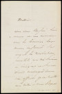 Deux lettres d'Alphonse de Lamartine.