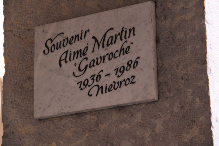 Plaque Aimé Martin.