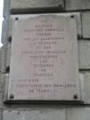 Vers la rue Saint-Exupéry, plaque commémorative.