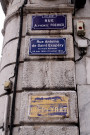 Plaques de rues Alphonse Fochier, Antoine de Saint-Exupéry, Peyrat.