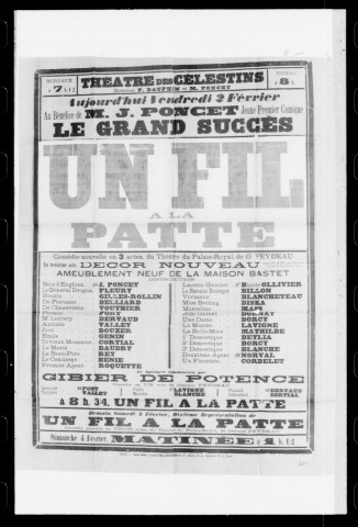 Fil à la patte (Un) : comédie nouvelle en un acte. Auteur : Georges Feydeau.
