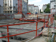 Chantier du parking souterrain.