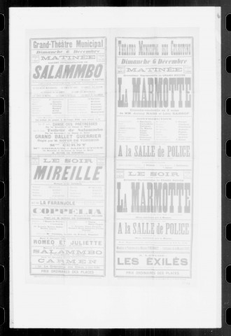 Mireille : opéra en trois actes et quatre tableaux. Compositeur : Charles Gounod. Auteur du livret : Michel Carré. (Grand-Théâtre).