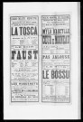 Tosca (La) : opéra en trois actes. Compositeur : G. Puccini. Auteurs du livret : Victorien Sardou, Illica et G. Giacosa. (Grand-Théâtre).