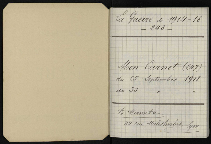 Carnet n°243.
