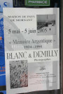 Affiche de l'exposition Blanc et Demilly à Mornant.
