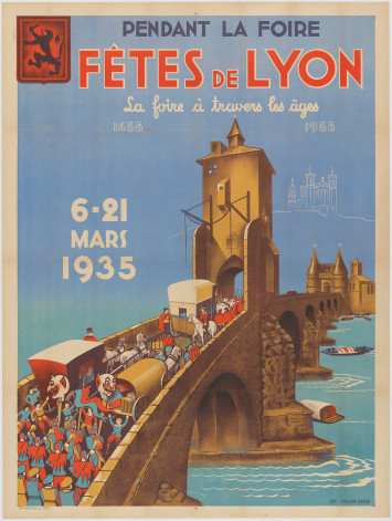 La foire à travers les âges 1435-1935 : affiche illustrée (1935, cote 7FI/3508)