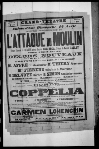 Attaque du moulin (L') : drame lyrique en quatre actes. Compositeur : Alfred Bruneau. Auteur du livret : Louis Gallet.