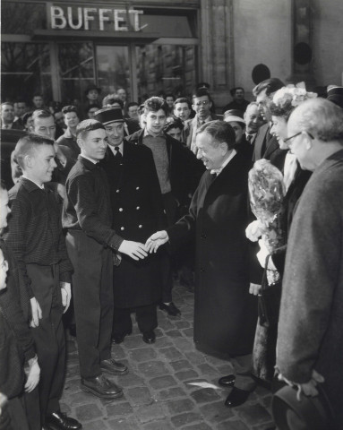 Visite de A. N. Spanel à Lyon, 28 février 1957.
