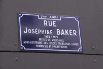 Plaque de la rue Joséphine-Baker.