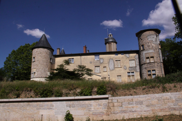 Vue de la façade du château.