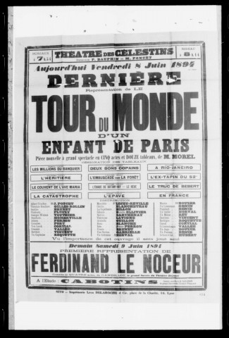 Tour du monde d'un enfant de Paris (Le) : pièce nouvelle à grand spectacle en cinq actes et douze tableaux. Auteur : Ernest Morel.