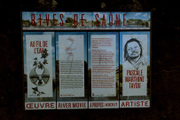 Programme d'art public River Movie, Œuvres de Pascale Marthine Tayou, panneau explicatif.