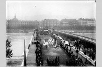 Inauguration du pont Wilson, défilé des troupes américaines, 14 juillet 1918