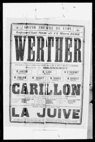 Carillon (Le) : légende mimée et dansée. Compositeur : Jules Massenet. Auteurs du livret : C. de Roddaz et E. Van-Dyck.