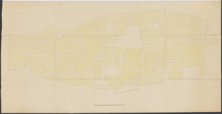 Plan du cloître Saint-Jean et rues adjacentes.