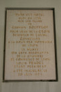 Plaque inaugurale, plaque des fondateurs, cour intérieure.