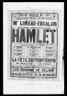 Hamlet : opéra en cinq actes et sept tableaux. Compositeur : Ambroise Thomas. Auteurs du livret : Jules Barbier et Michel Carré.