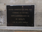 Eglise Sainte-Blandine, plaque, vitrail.