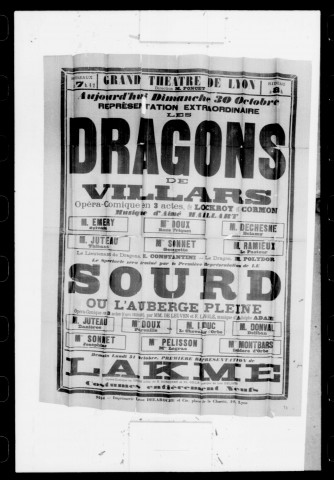 Dragons de Villars (Les) : opéra-comique en trois actes. Compositeur : Aimé Maillart. Auteurs du livret : Cormon et Lockroy.