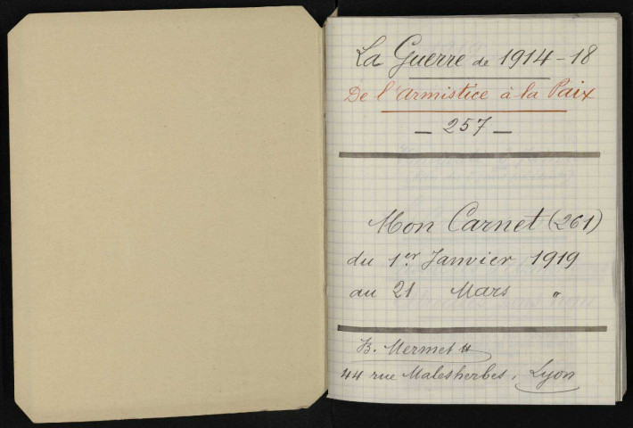 Carnet n°257.