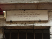 Plaque en mémoire de Jean Gay (docteur es lois).