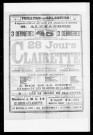Vingt-huit jours de Clairette (Les) : opérette en quatre actes. Compositeur : Victor Roger. Auteurs du livret : Raymond et Antony Mars.