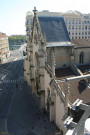 Place des Cordeliers, basilique Saint-Bonaventure, vue prise depuis le sommet du magasin Monoprix Cordeliers.